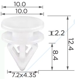 97624 Клипса автомобильная (крепёжное изделие) GM,Chevrolet