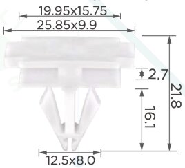 97625 Клипса автомобильная (крепёжное изделие) GM
