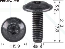 99473 Болт со шлицом типа TORX толщиной 6мм Универсальный