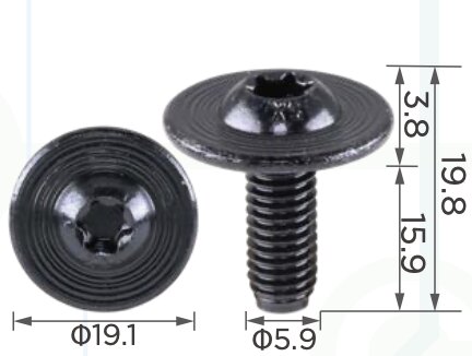 99474 Болт со шлицом типа TORX толщиной 6мм VAG N91075602