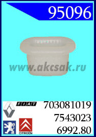 95096 Клипса автомобильная (крепёжное изделие) CITROEN, PEUGEOT, RENAULT, ALFA ROMEO, FIAT, LANCIA