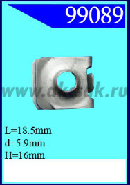 99089 Закладная гайка m6x18,5x16