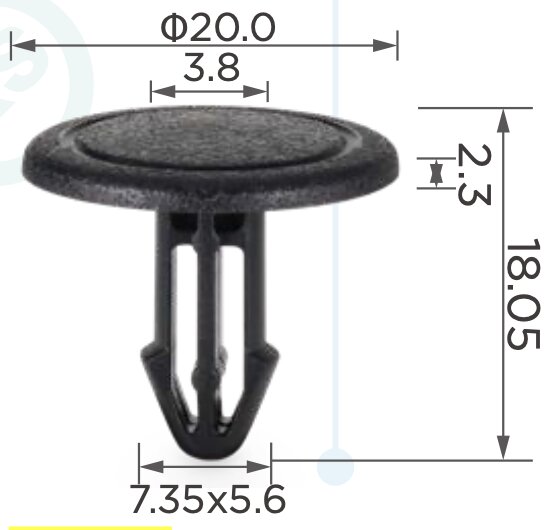 88214-1  Клипса автомобильная (крепёжное изделие) HONDA