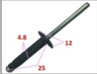 99386 Заклёпка бабочка чёрная 4.8mm