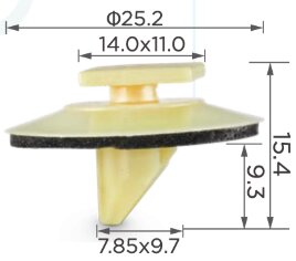 89216 Клипса автомобильная (крепёжное изделие) MAZDA