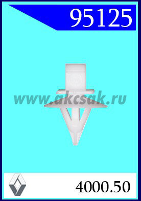 95125 Клипса автомобильная (крепёжное изделие) RENAULT