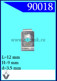 90018 Гайка под саморез 3,5 x 9 x 12 (7,5)
