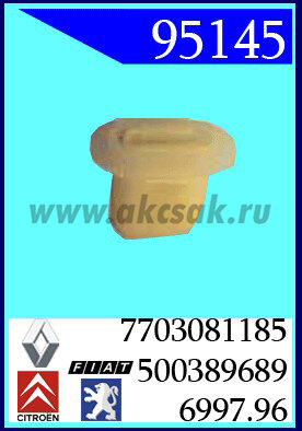 95145 Клипса автомобильная (крепёжное изделие) RENAULT, CITROEN, PEUGEOT