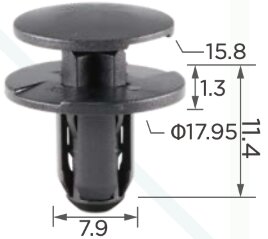 97539 Клипса автомобильная Chrysler, Dodge, Jeep 6509960AA
