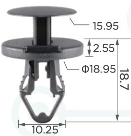 97540 Клипса молдинга JEEP, Chrysler, GM 5116530AA,15296830