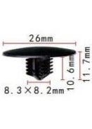 89151 Клипса утеплителя капота Mitsubishi, PSA