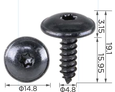 99442 Саморез автомобильный под шлиц типа TORX с толщиной ножки 4.8мм VW N90648704