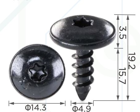 99444-91187 Саморез автомобильный под шлиц типа TORX с толщиной ножки 5мм VW N90974701