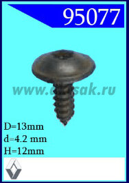95077 Клипса автомобильная (крепёжное изделие) RENAULT