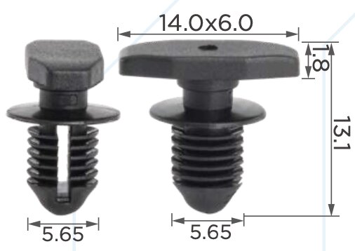 91376 Клипса автомобильная (крепёжное изделие) VW